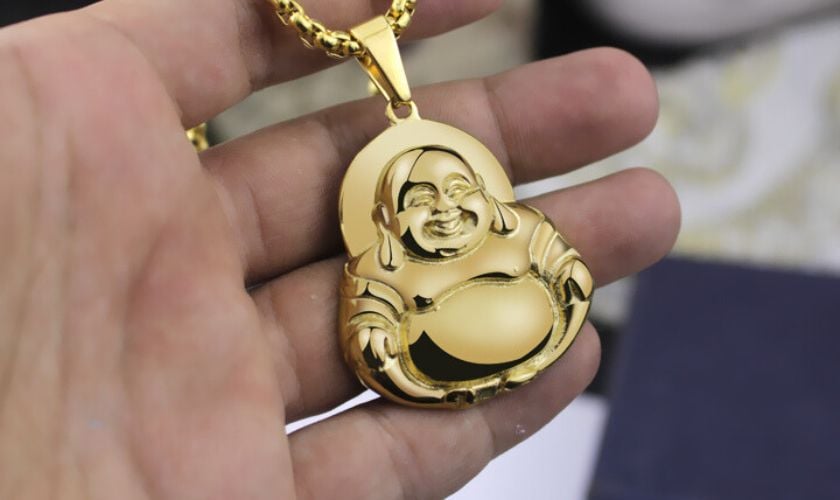 Mặt dây chuyền Phật Di Lặc vàng 24K bản to