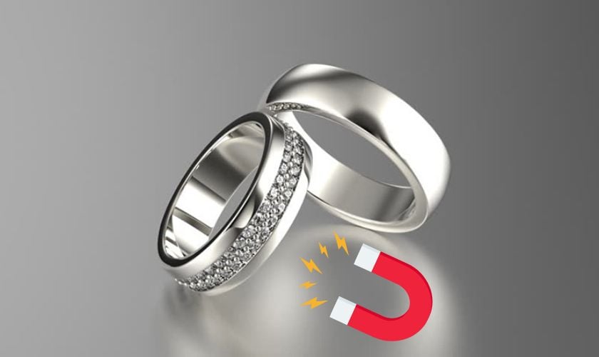 Thử vàng trắng bằng nam châm