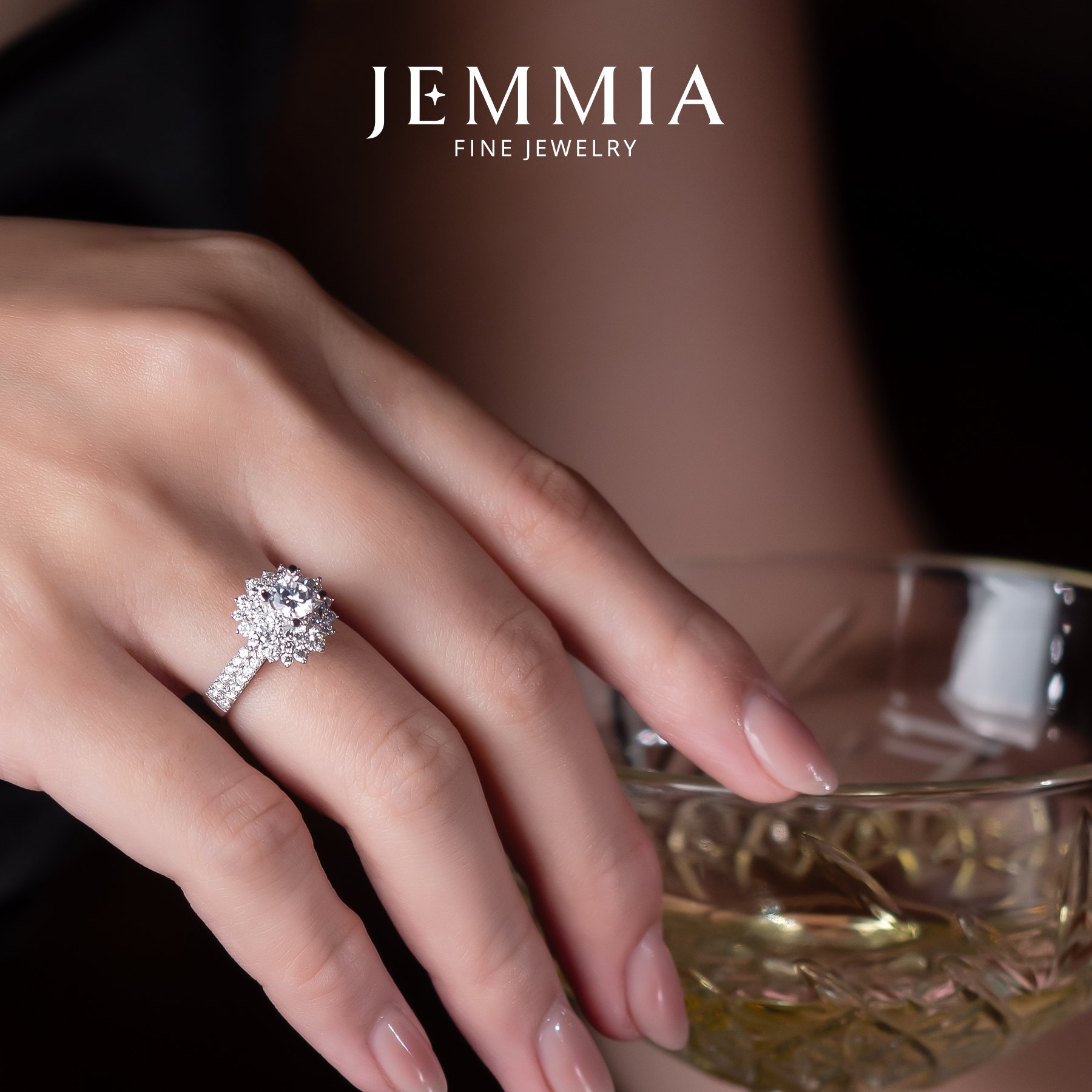 Nhẫn kim cương nữ 10 ly