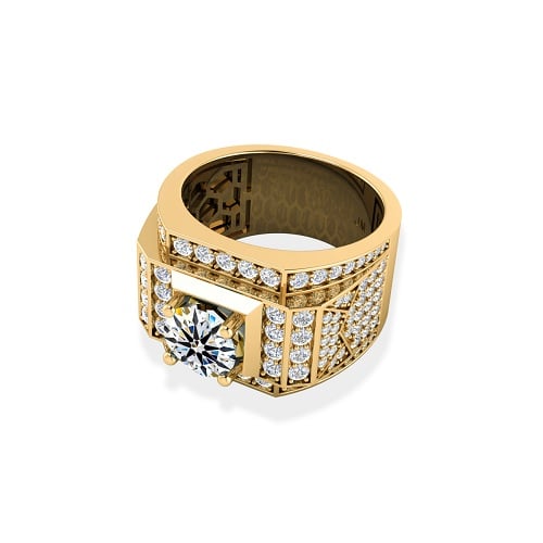 Nhẫn vàng 18K đính kim cương sang trọng