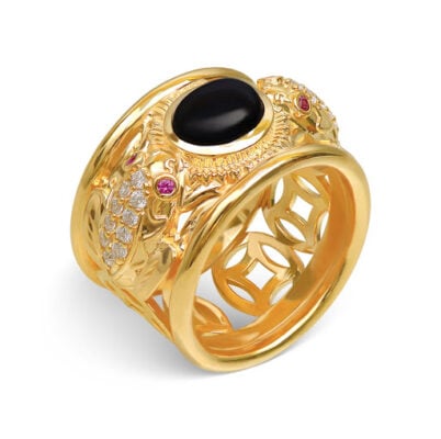 Nhẫn nam vàng 18k hột đen là món quà ý nghĩa