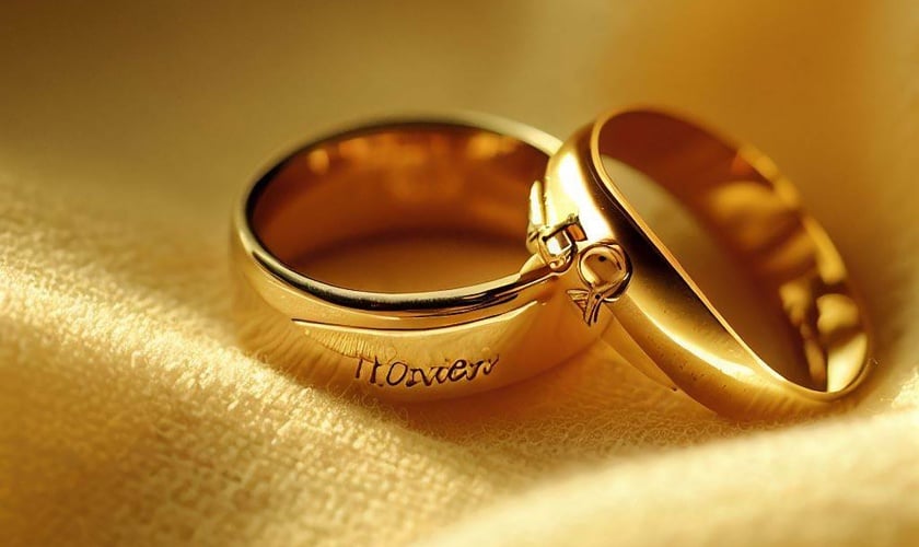 Mẫu nhẫn khắc tên bên ngoài