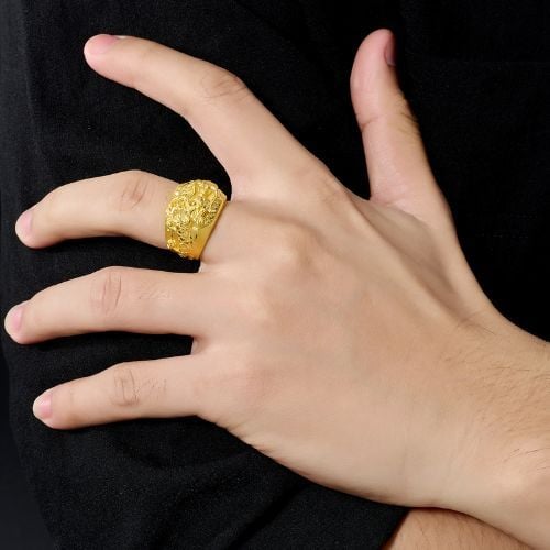 Mẫu nhẫn vàng nam 9999 đính đá quý