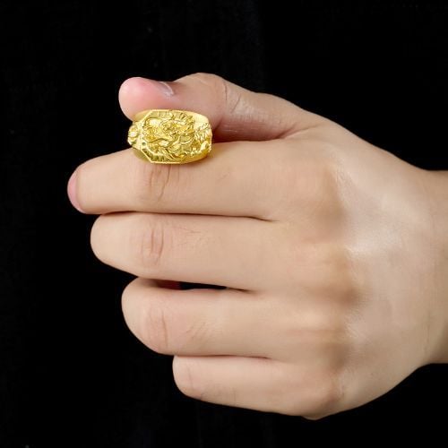 Mẫu nhẫn vàng nam 9999 bản lớn mạnh mẽ