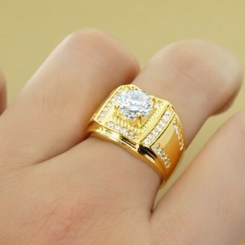 Mẫu nhẫn vàng nam 9999 họa tiết độc đáo