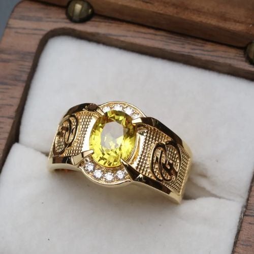 Mẫu nhẫn vàng nam 9999 mặt lớn ấn tượng