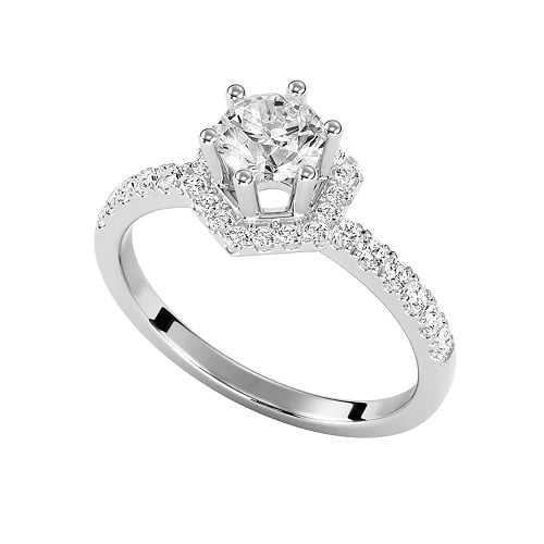 Nhẫn cầu hôn kim cương tấm