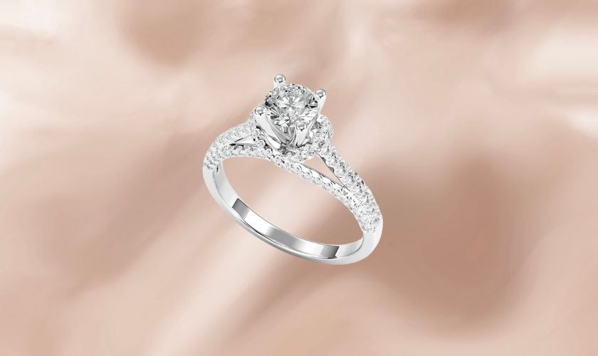 Nhẫn Nữ Kim Cương Tự Nhiên Vàng 18K - WRA00475