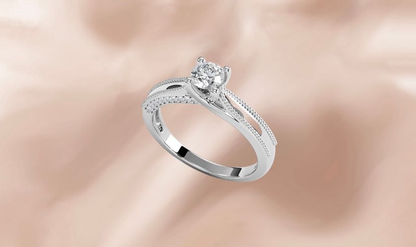 Nhẫn Nữ Kim Cương Tự Nhiên Vàng 18K - VNF2022102886