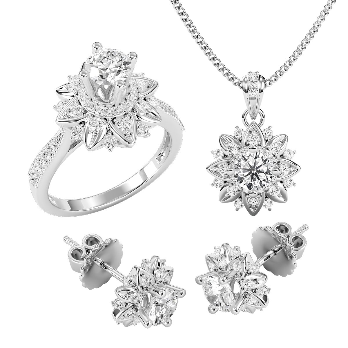 Trang sức kim cương lấp lánh, sang trọng và đẳng cấp