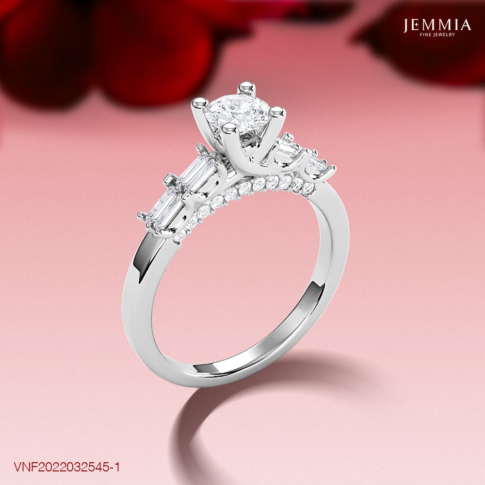 Nhẫn Cầu Hôn Kiểu Dáng Five Stone