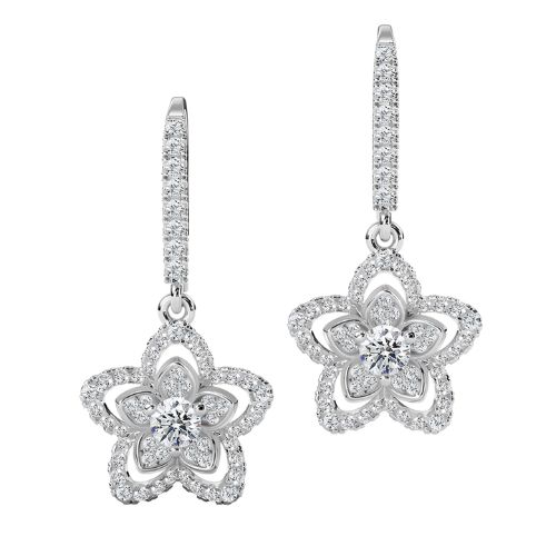 Bông tai vàng đính đá