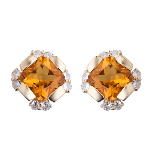 bông tai vàng đính đá