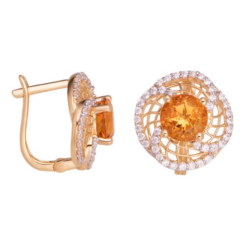 bông tai vàng đính đá