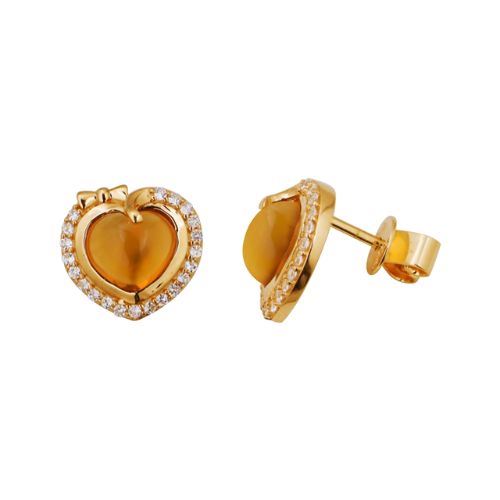 bông tai vàng đính đá