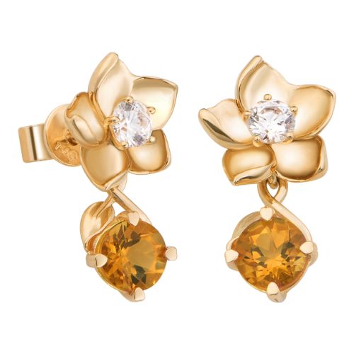 bông tai vàng đính đá