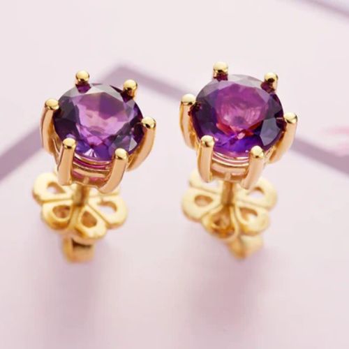 Bông tai vàng đính đá