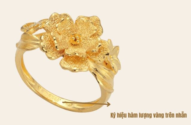 Ký hiệu hàm lượng vàng trên nhẫn