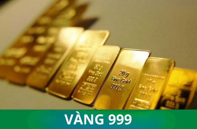 Vàng 999 có hàm lượng vàng nguyên chất 99,9%, có màu vàng sáng đặc trưng