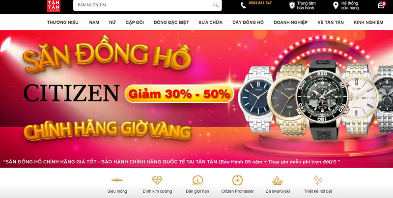 cac trang web ban dong ho