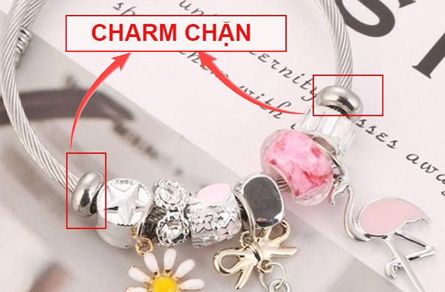 Vòng Charm: Ý Nghĩa Độc Đáo Cùng Các Loại Charm Phổ Biến Nhất 8 Charm chặn có kích thước chỉ bằng 1/2, 1/3 các loại charm thường