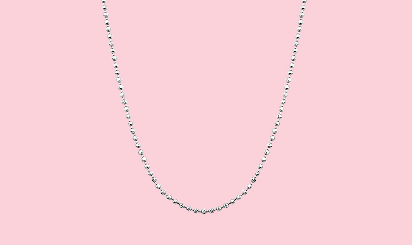 Mẫu dây chuyền bi trắng đơn giản