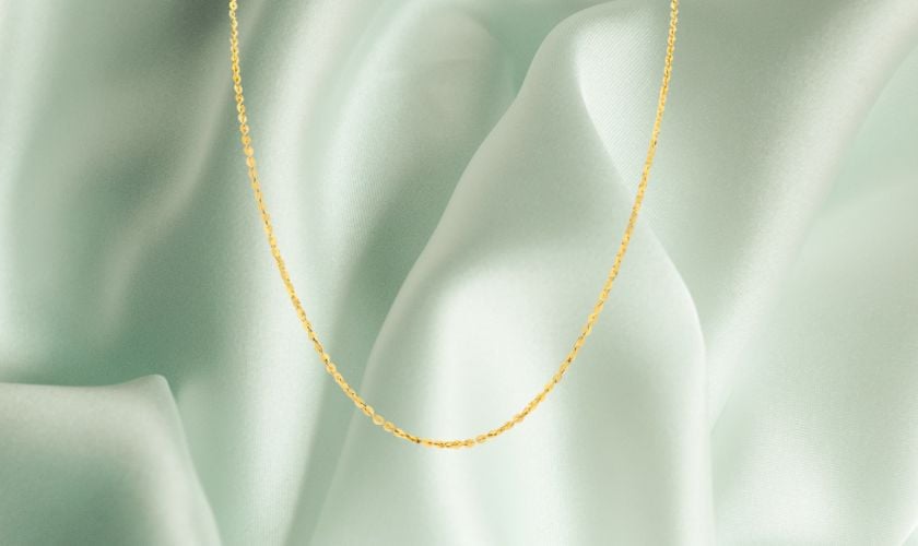 Dây chuyền vàng 10K 1 chỉ dành cho nam kiểu mắt xích nhỏ tinh tế