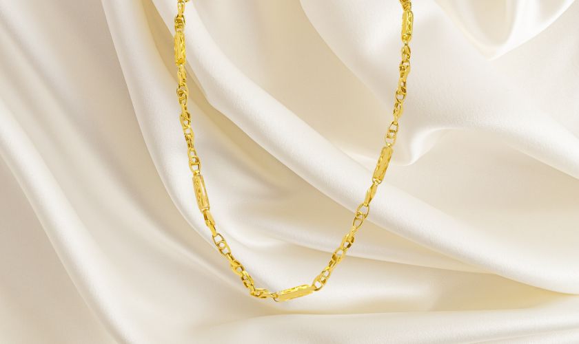 Dây chuyền vàng 10K nam kiểu dáng mắt xích to mạnh mẽ