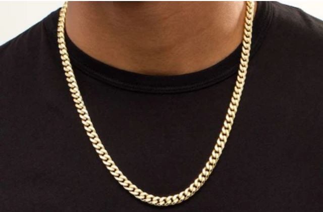 Trang sức vòng cổ thiết kế mắt xích lớn dành cho nam giới