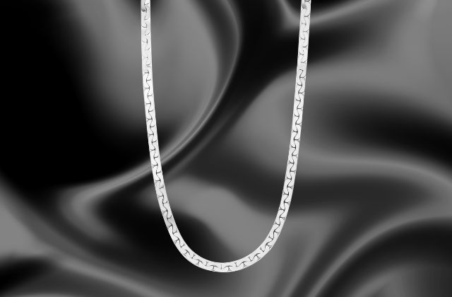 Dây chuyền nam vàng trắng 18K thanh lịch