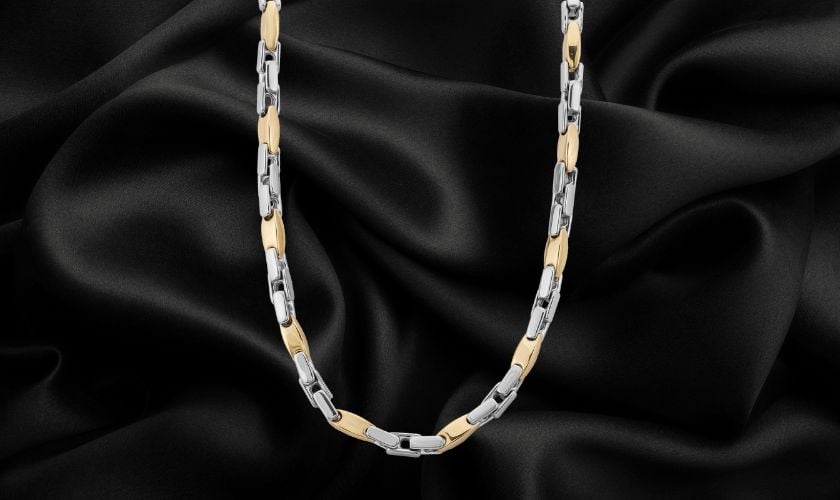 Dây chuyền vàng Ý nam thiết kế mắt xích bản lớn