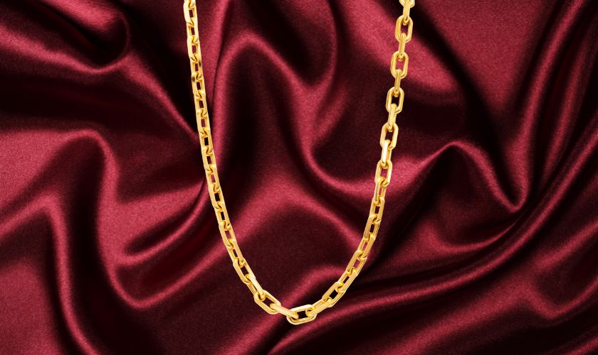 Dây chuyền vàng Ý nam thiết kế mắt xích tối giản