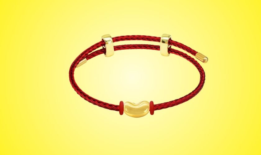 Charm hạt đậu vàng 24k tài lộc