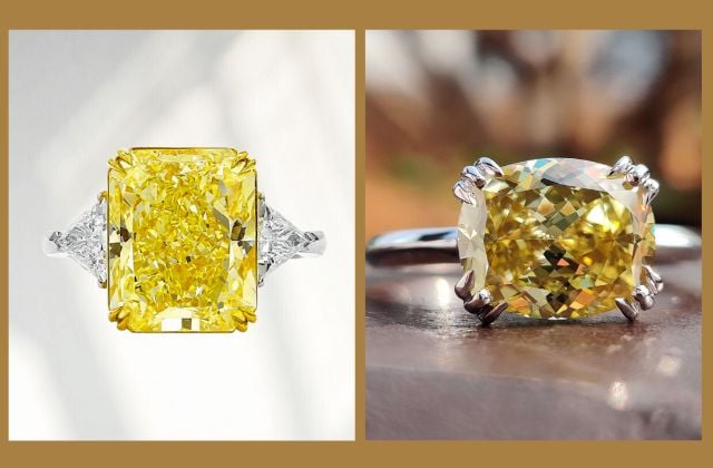 Kim cương vàng nhân tạo và kim cương vàng tự nhiên