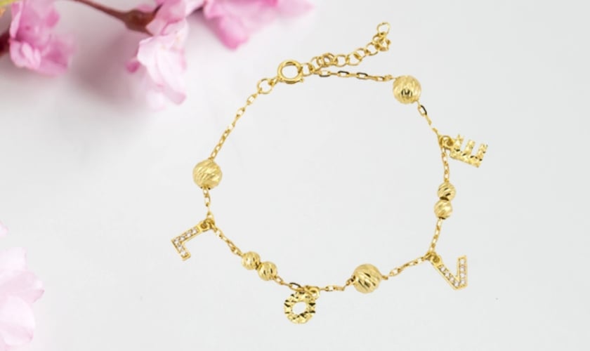 Mẫu lắc chân vàng kiểu dáng độc đáo