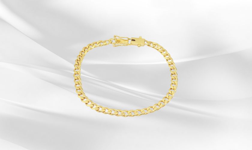 Thiết kế mẫu lắc tay nam vàng 18K 3 chỉ mắc xích tròn mang vẻ đẹp mạnh mẽ, cá tính cho phái mạnh