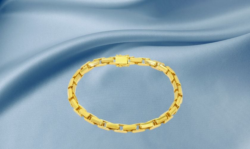 Trang sức lắc tay nam vàng 24K 5 chỉ với thiết kế vảy rồng quyền lực