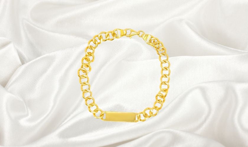 Mẫu trang sức vòng tay vàng 24K 5 chỉ cho nam với thiết kế tối giản