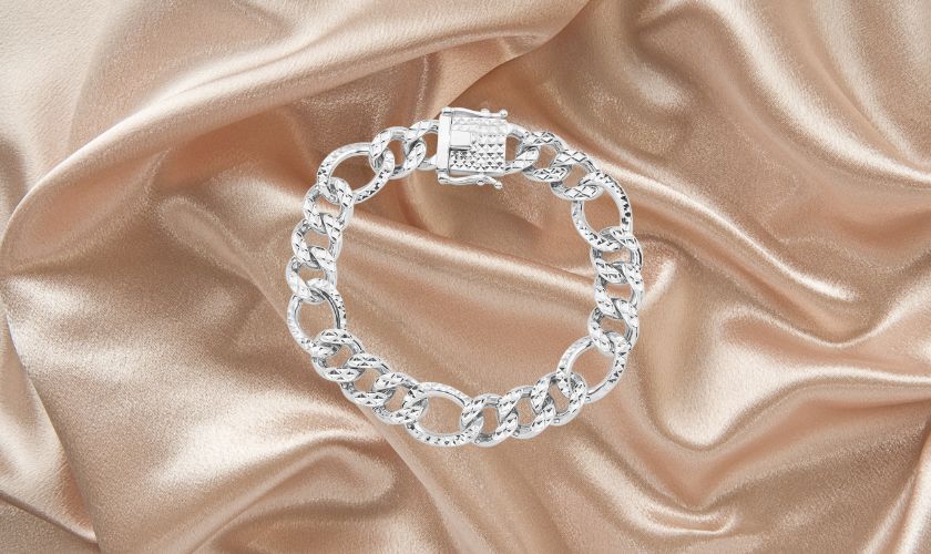 Lắc tay nam vàng Ý 18K kiểu mắt xích tròn bản to