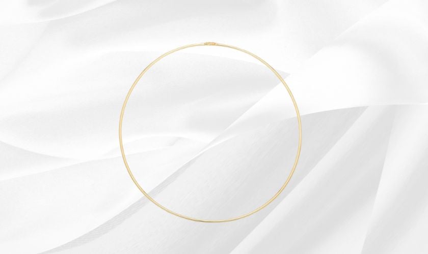 Kiềng cổ vàng 18k 1 chỉ trơn