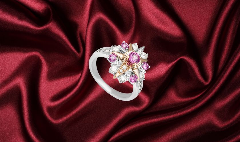 Nhẫn nữ đính đá Sapphire biểu tượng “Thập toàn thập mỹ”