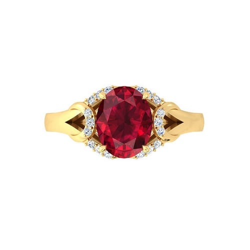 Hình 2: Mẫu nhẫn đá ruby nữ vàng 18k sang trọng 