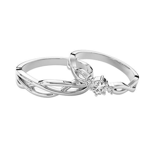 NC2023033144 - Nhẫn cưới 18K vàng Ý kiểu vô cực