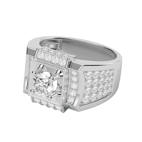 Hình 1: Nhẫn nam kim cương phong thủy cho nam