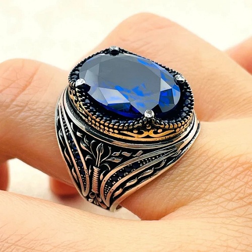 Hinh 5: Nhẫn đá phong thủy đá sapphire .