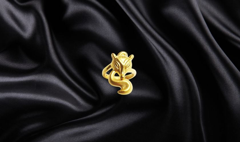 Nhẫn hồ ly vàng 24K cao cấp, sang trọng