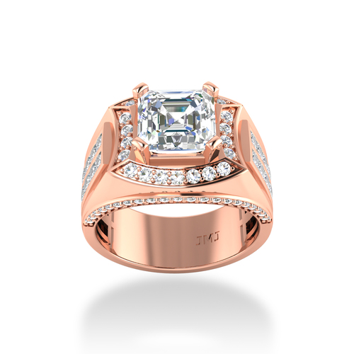 Nhẫn vàng hồng nam 18K đẳng cấp quý ông