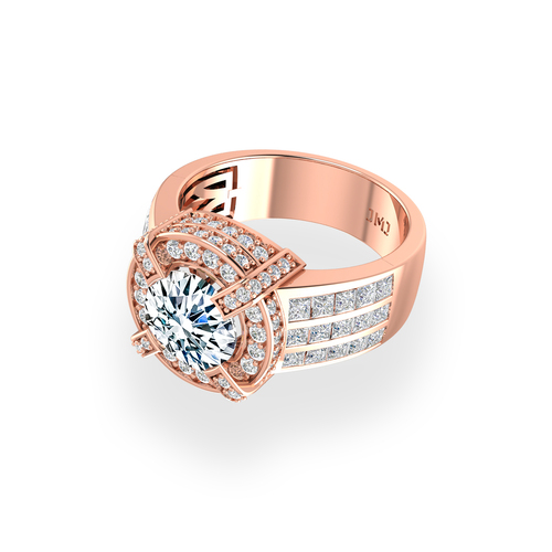 Nhẫn vàng hồng nam 18K cao cấp, thời thượng