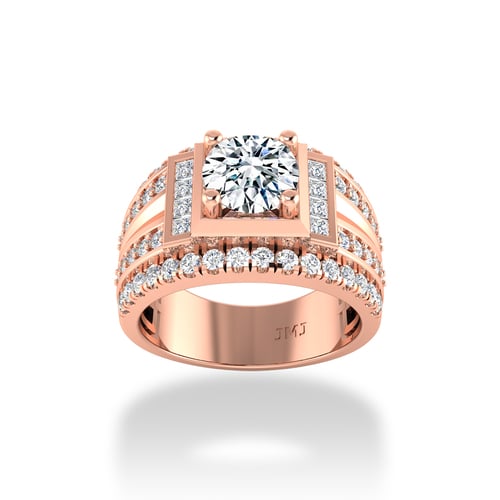 Nhẫn vàng hồng nam 18K tinh tế, lịch lãm