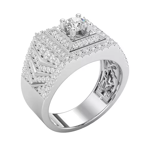 Hình 4: Nhẫn vàng trắng nam 5 chỉ